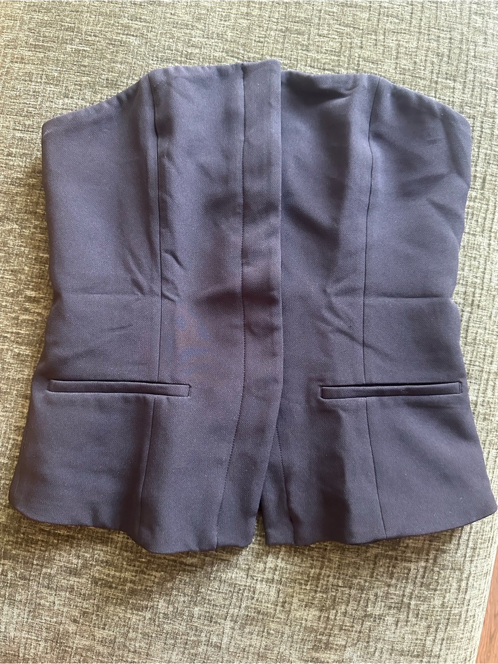 GAP Strapless Structured Bustier Top in Deep Navy